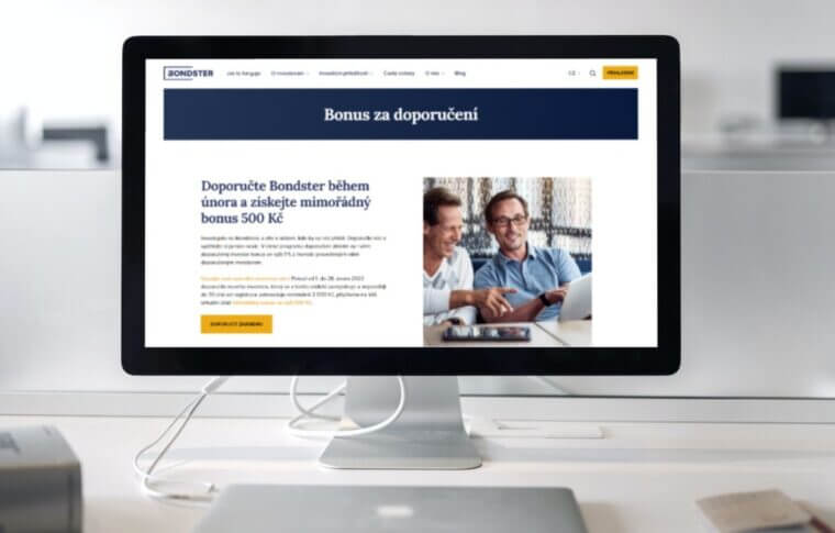 Doporučte Bondster během února a získejte mimořádný bonus 500 Kč